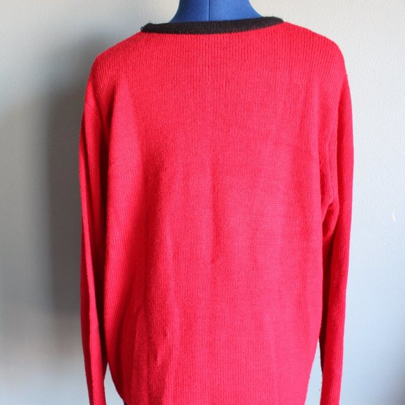 Women's Red/Green Ugly Christmas Tree Sweater ~L~ - Picture 6 of 7